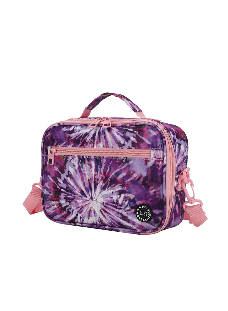 CUBS Tie Dyed Waterproof lunch bag with removable shoulder strap carrying your favorite meals to school, work or while traveling  - Image 2
