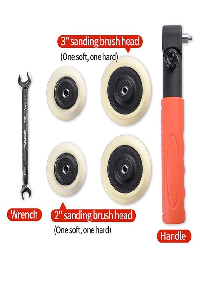 NAGU Woodworking Passive Rotary Sander - Sanding Tools Hand Held Bowl Sander with Rotatable Spindle Head 2 Inch 3 Inch Pads - Image 2