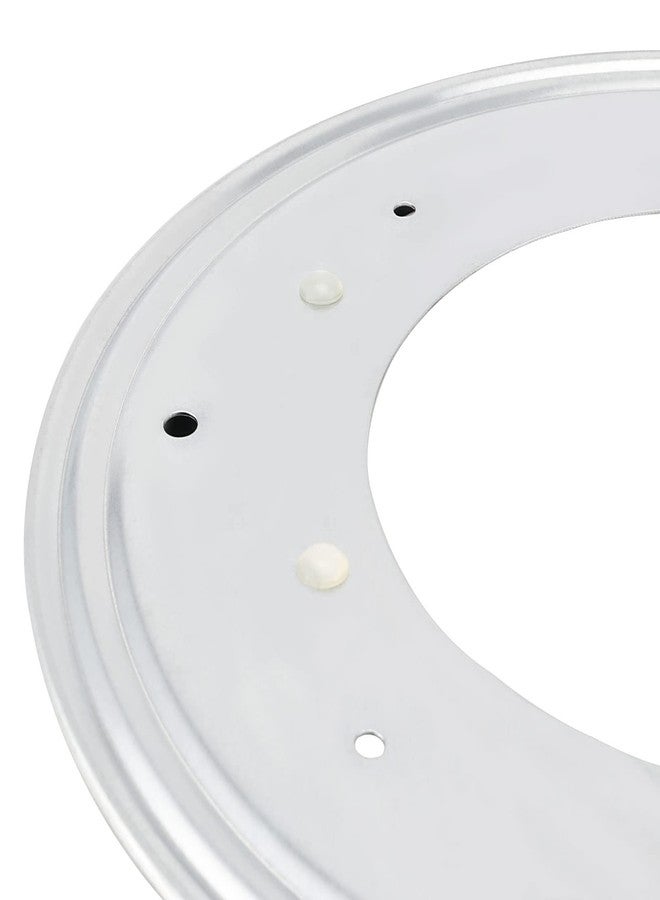 MOUYAT 4 Pack 12 Inch Lazy Susan Hardware, 1100lbs Capacity 5/16 Thick Heavy Duty Ball Bearings Turntable Base with Rubber Pads for 360 Degree Rotating Table, Display Plate, Serving Tray, Silver - Image 3