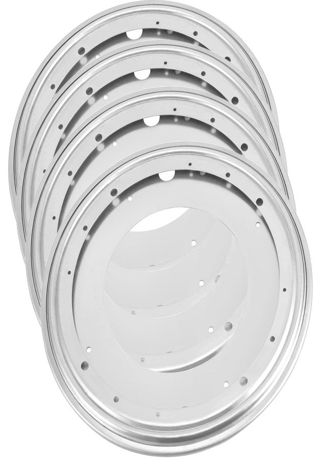 MOUYAT 4 Pack 12 Inch Lazy Susan Hardware, 1100lbs Capacity 5/16 Thick Heavy Duty Ball Bearings Turntable Base with Rubber Pads for 360 Degree Rotating Table, Display Plate, Serving Tray, Silver - Image 1