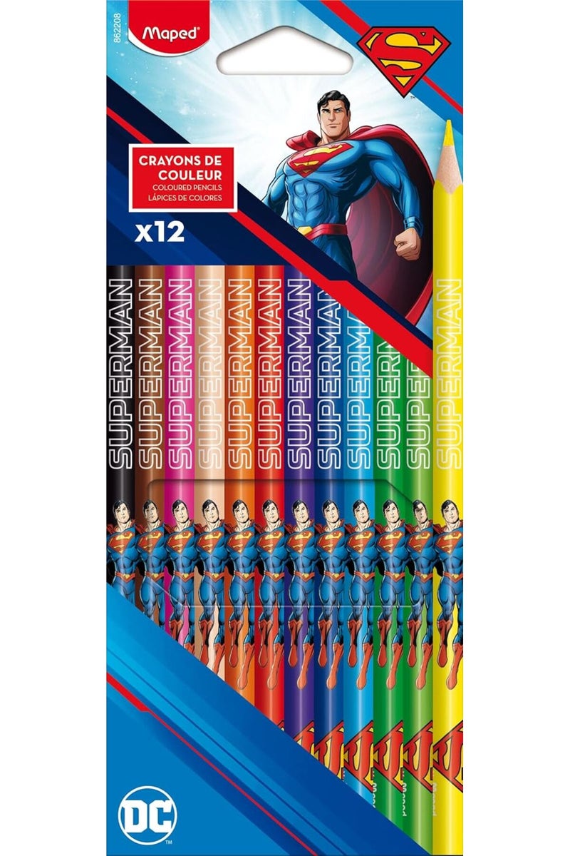 Maped - Superman colouring pencils x12 - box - Image 1