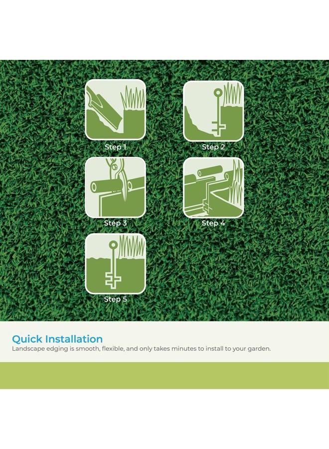 suncast 20 Ft. Plastic Landscape Edging Roll For Garden, Flower Beds, And Lawn, Black - Image 4