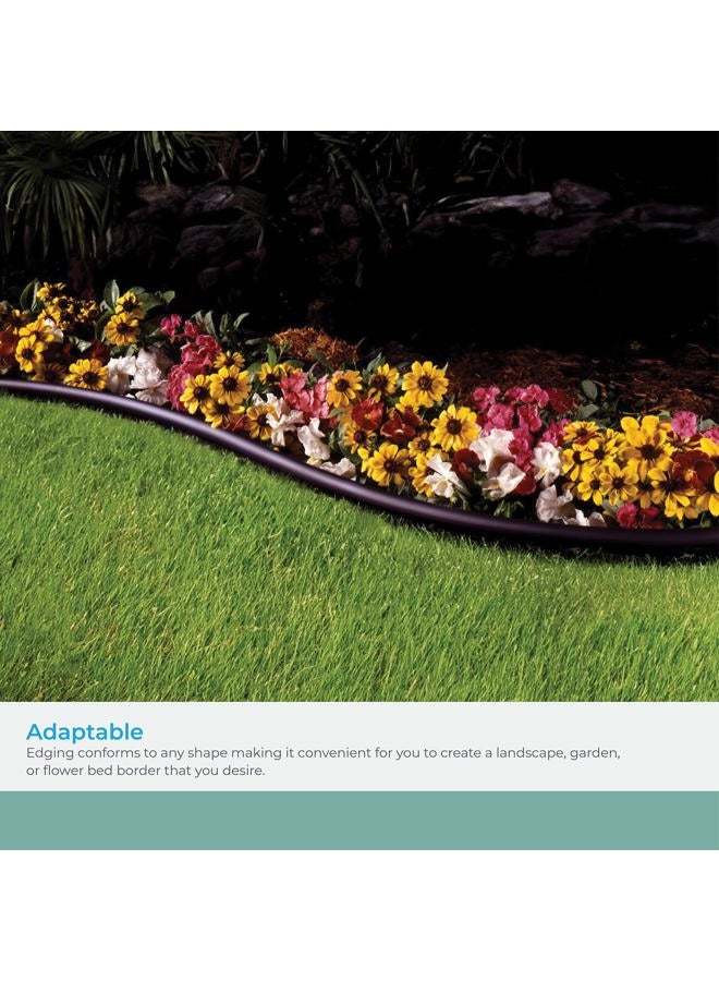 suncast 20 Ft. Plastic Landscape Edging Roll For Garden, Flower Beds, And Lawn, Black - Image 3