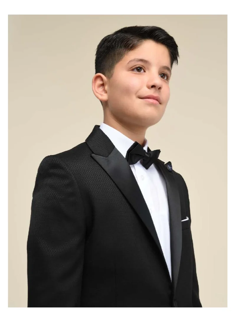 VIA BAMBINO Formal Boys Black Suit 9071
