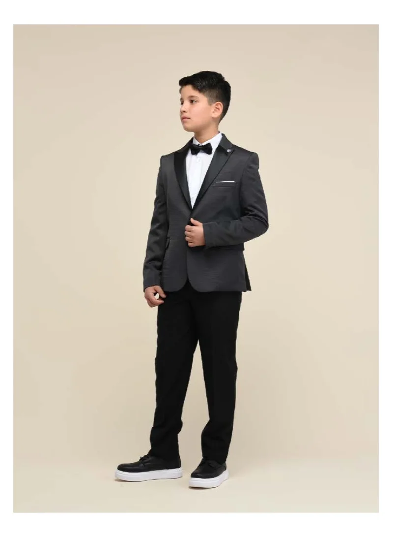 VIA BAMBINO Formal Boys Black Suit 9071