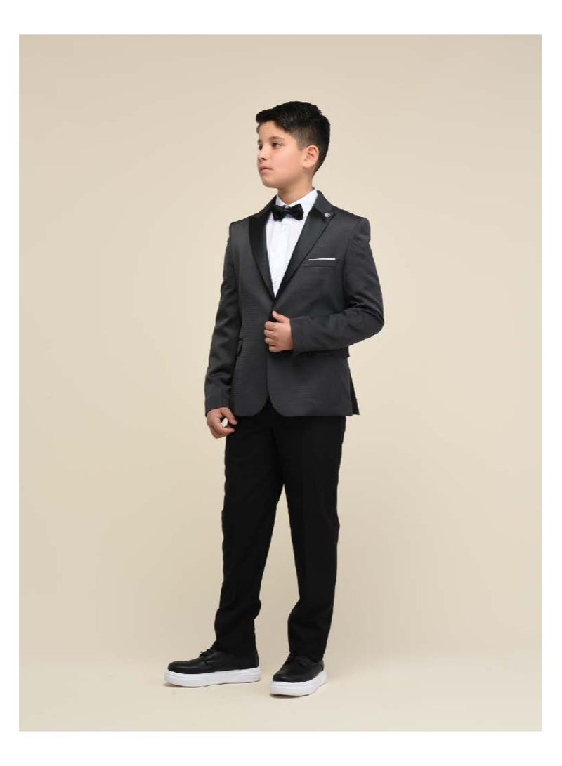 فيا بامبينو بدلة رسمية للأولاد باللون الأسود 9071 - Image 2