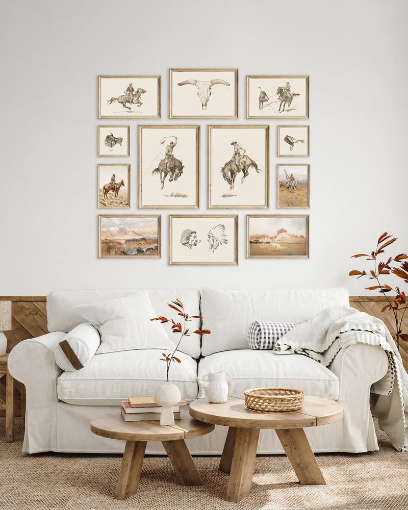 ASTRDECOR Vintage Western Wall Art Decor - Cowboy Canvas Prints, Rustic Farmhouse Southwestern Artwork Wall Decor, Boho Ranch Desert Artwork Prints, Home Decor for Bedroom Bathroom Living Room (Unframed) - Image 4