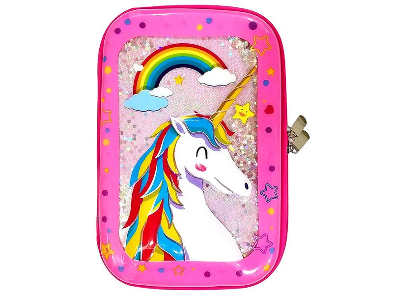 SILLYME Unicorn Water Pencil Box Pouch (Water Pouch Pink) - Image 4