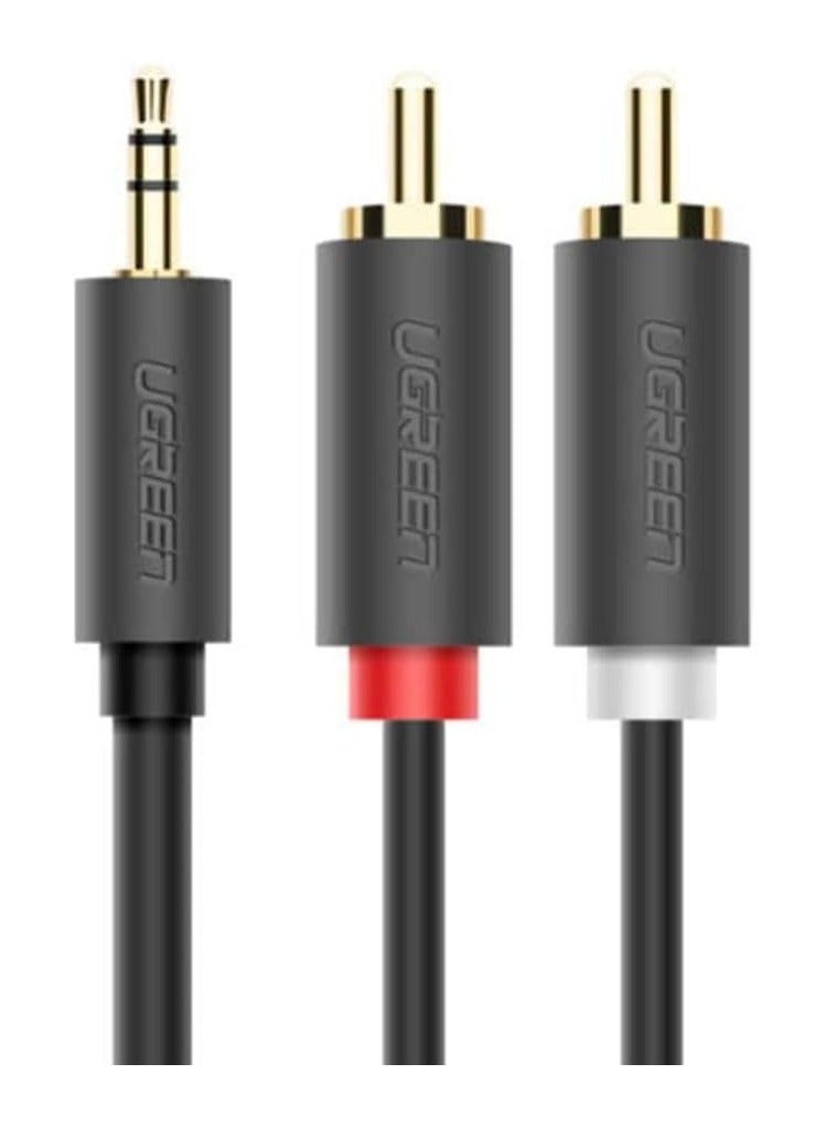 يوغرين Ugreen 3 Male To 2 Rca Male Audio Cable