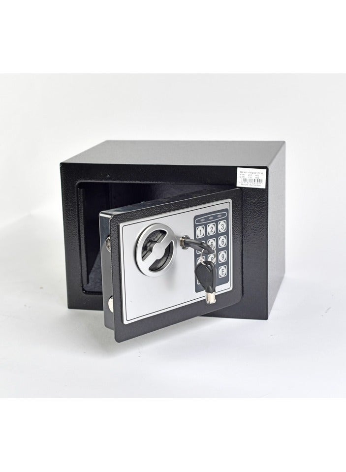 خزنة أمنية رقمية فاخرة مقاومة للحرائق ، مزودة بلوحة أرقام الكترونية وقفل ومفتاح مادي 17*23*17 سم - Image 2
