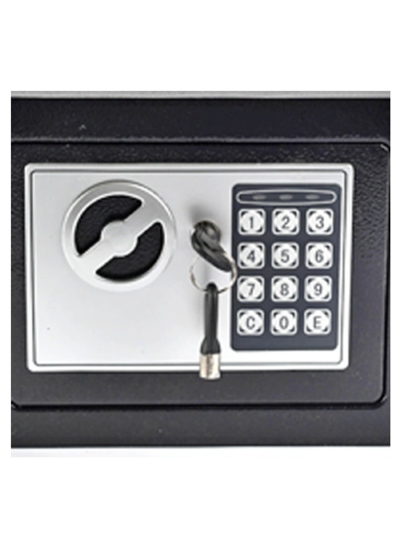 خزنة أمنية رقمية فاخرة مقاومة للحرائق ، مزودة بلوحة أرقام الكترونية وقفل ومفتاح مادي 17*23*17 سم - Image 3