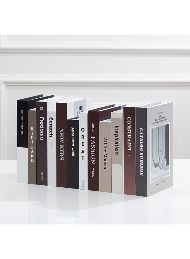 GuRiver 12pcs Modern English Minimalist Faux Book Foldable Decorative Sample Room Display For Hotel Library Decoration - Image 1