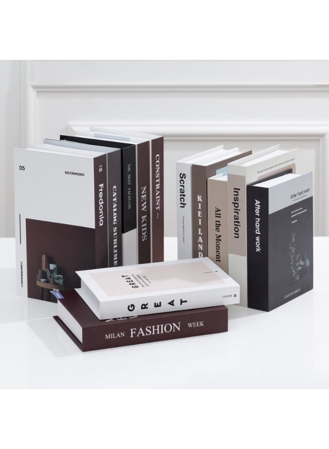 GuRiver 12pcs Modern English Minimalist Faux Book Foldable Decorative Sample Room Display For Hotel Library Decoration - Image 4
