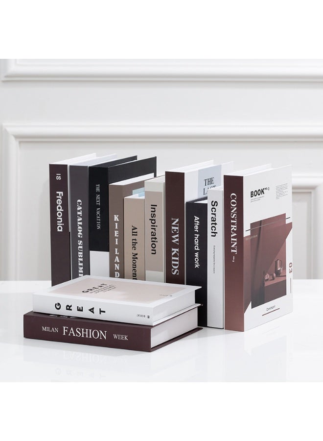 GuRiver 12pcs Modern English Minimalist Faux Book Foldable Decorative Sample Room Display For Hotel Library Decoration - Image 3