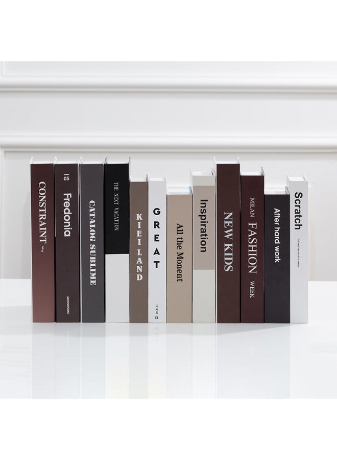 GuRiver 12pcs Modern English Minimalist Faux Book Foldable Decorative Sample Room Display For Hotel Library Decoration - Image 2