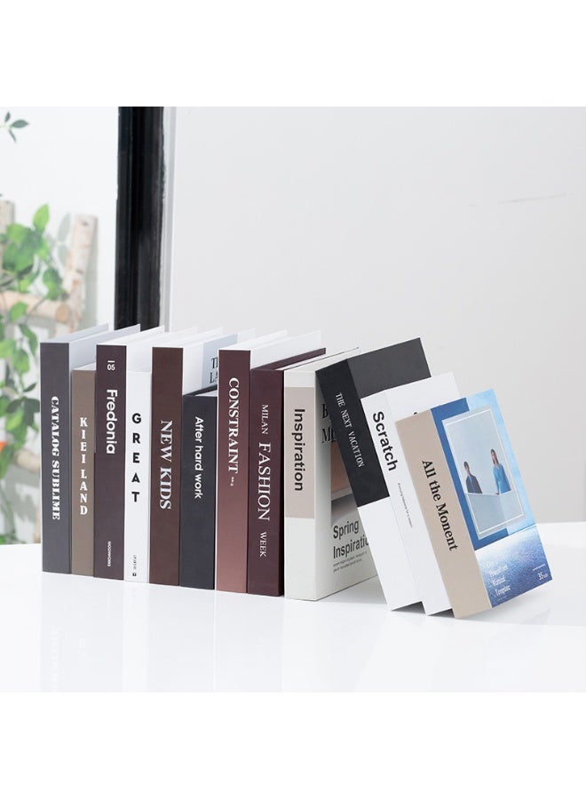 GuRiver 12pcs Modern English Minimalist Faux Book Foldable Decorative Sample Room Display For Hotel Library Decoration - Image 5