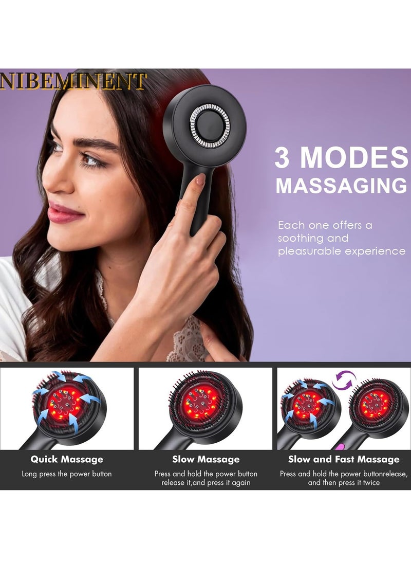 NIBEMINENT Scalp Massager Brush with Oil Applicator - Cordless Electric Hair Scalp Messenger, Shiatsu Head Massage, IPX7 Waterproof, Portable Deep Head Massager Comb For Hair Growth & Head Relaxation - Image 3