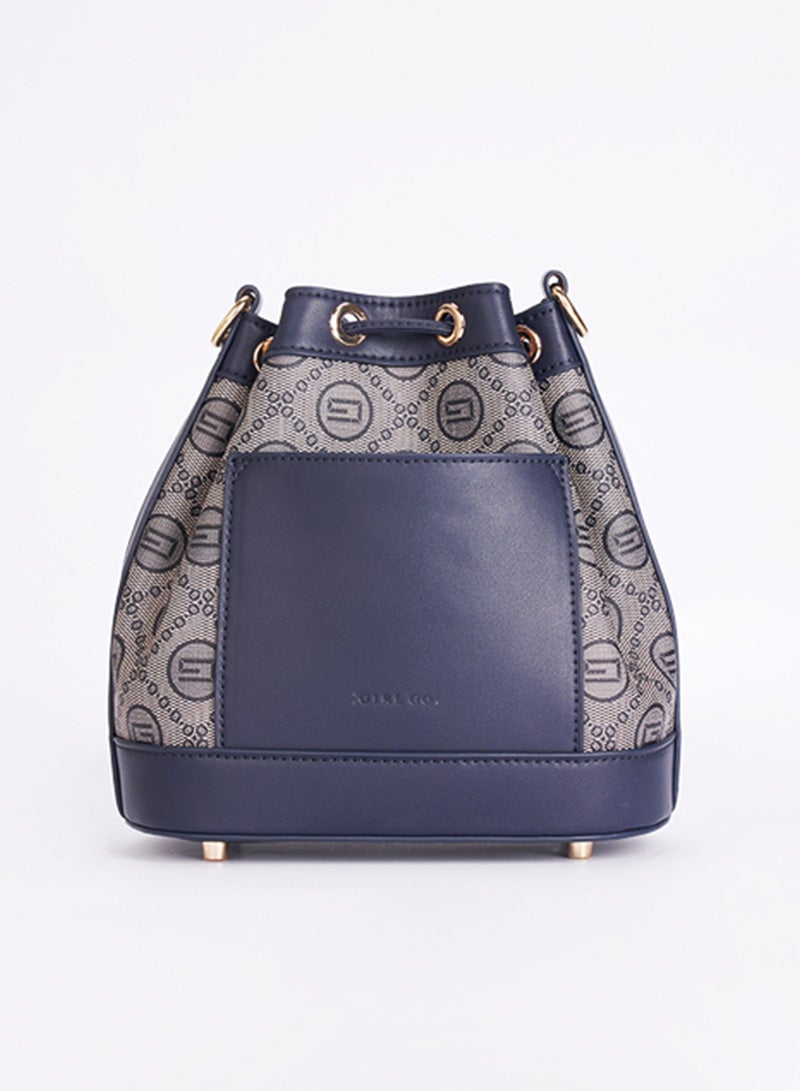 ETG Large-Capacity Fashionable Retro Printed Bucket Bag, Crossbody Portable Drawstring Tassel Bucket Bag - Image 3