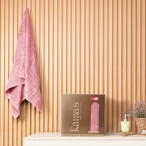 Sassoon Kama 100% Cotton Medium Bath Towel in 450 GSM- Pink - Image 2
