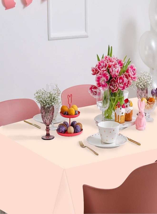 Whaline 16Pcs Pink Plastic Tablecloth 4 Pink Series Colors Rectangle Table Cover Waterproof Table Cloth for Birthday Wedding Parties Decorations Supplies, 54 x 108 Inch - Image 4