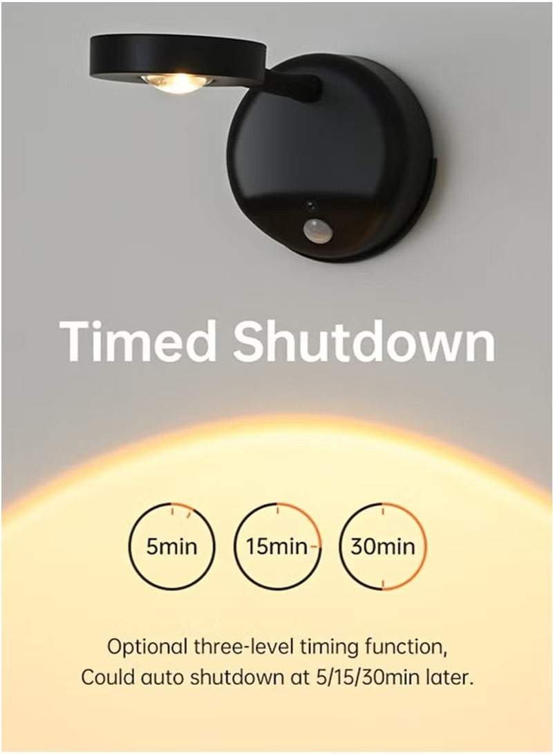 Sensor light LED wall lamp 360° rotation rechargeable suitable for corridor wall stairs children's room - Image 4