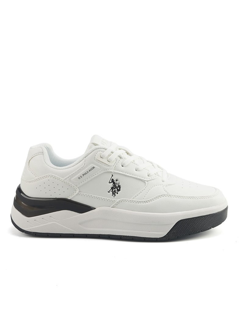 U.S. Polo Assn. Men's White Low-Top Sneakers - Stylish Contrast Design for Sporty Everyday Looks  - Image 1