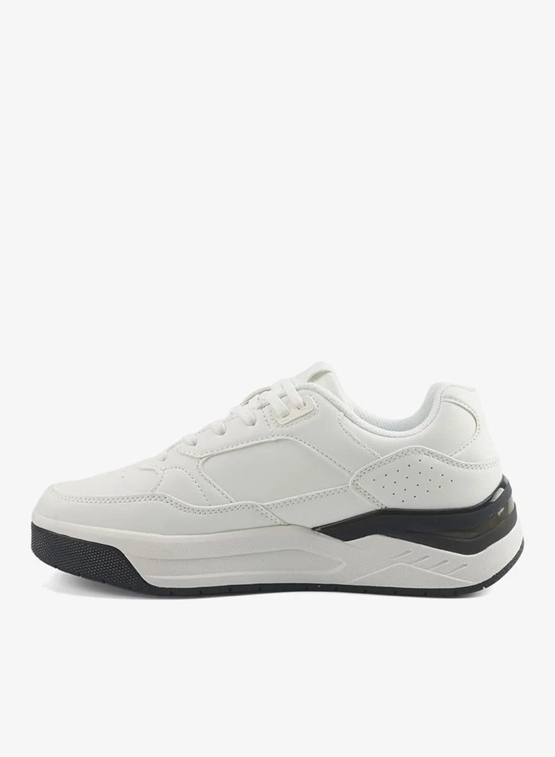 U.S. Polo Assn. white Men's White Low-Top Sneakers - Stylish Contrast Design Shoes for Sporty Everyday Looks for Men | Best Price UAE