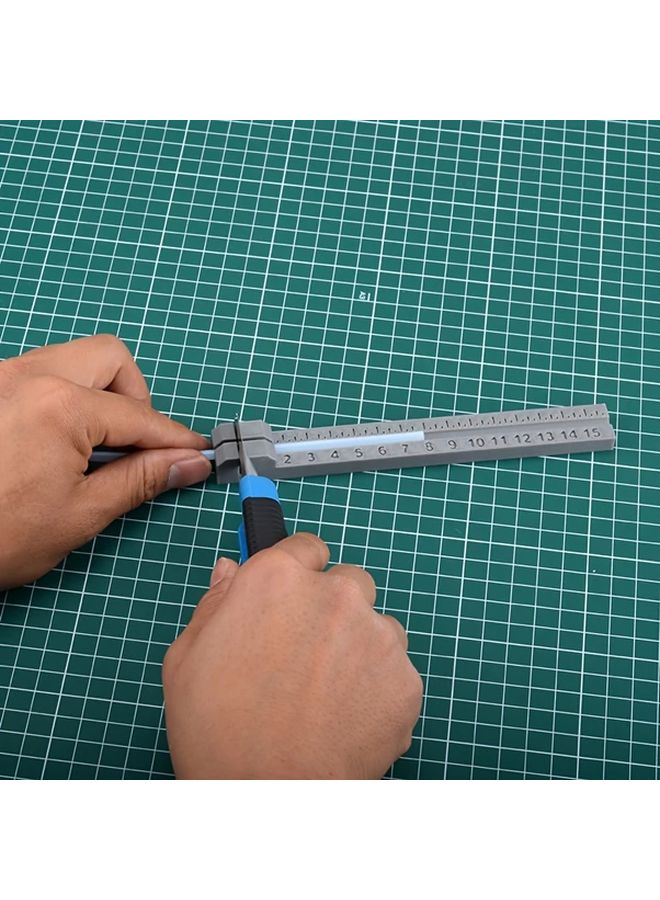Gray PTFE Tube Cutter with Dual Scale Ruler for DIY Crafting Model Making - Image 2