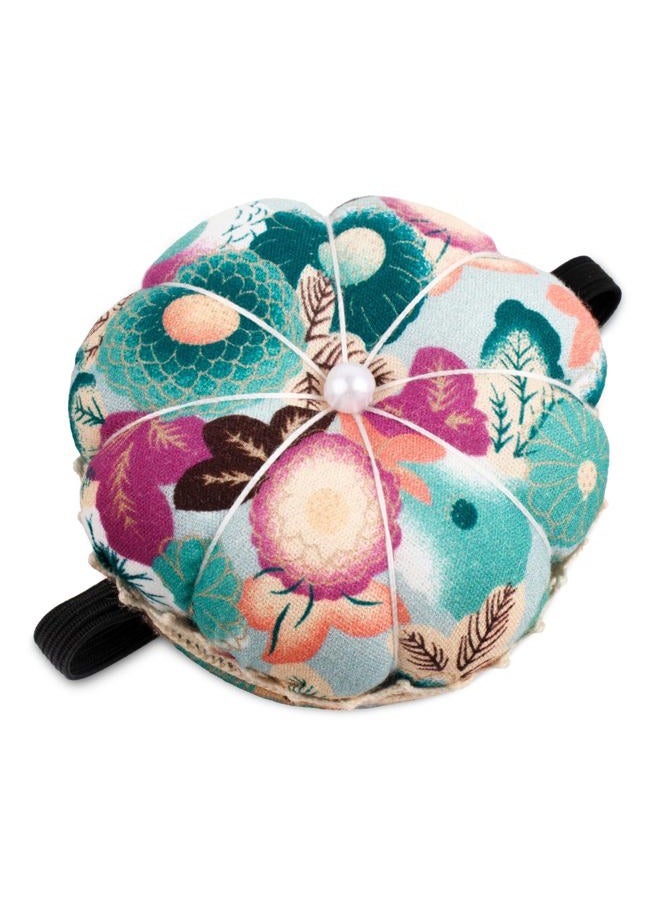 Rolybag Pin Cushions Wrist Pins Cushions with Elastic Strap Wristband Cute Pumpkin Needle Cushion for Sewing Wearable Needle Pincushions for Needlework or DIY Crafts (Green Print) - Image 1