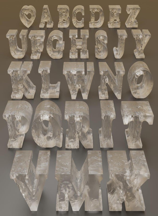 ESEENS 26 Pack Letter Ice Cube Mold Letter Candle Mold Letter Pack Mold A-Z Letter Resin Casting Mold Resin Making Molds Silicone Mold for Candle Home Decorate Mold Candle Making Mold Alphabet Mold - Image 2