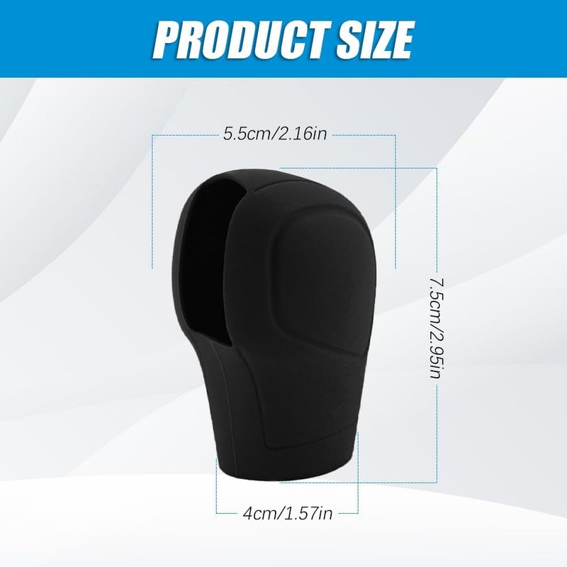 Zufoty Universal Silicone Gear Shift Knob Cover - Black - Image 2