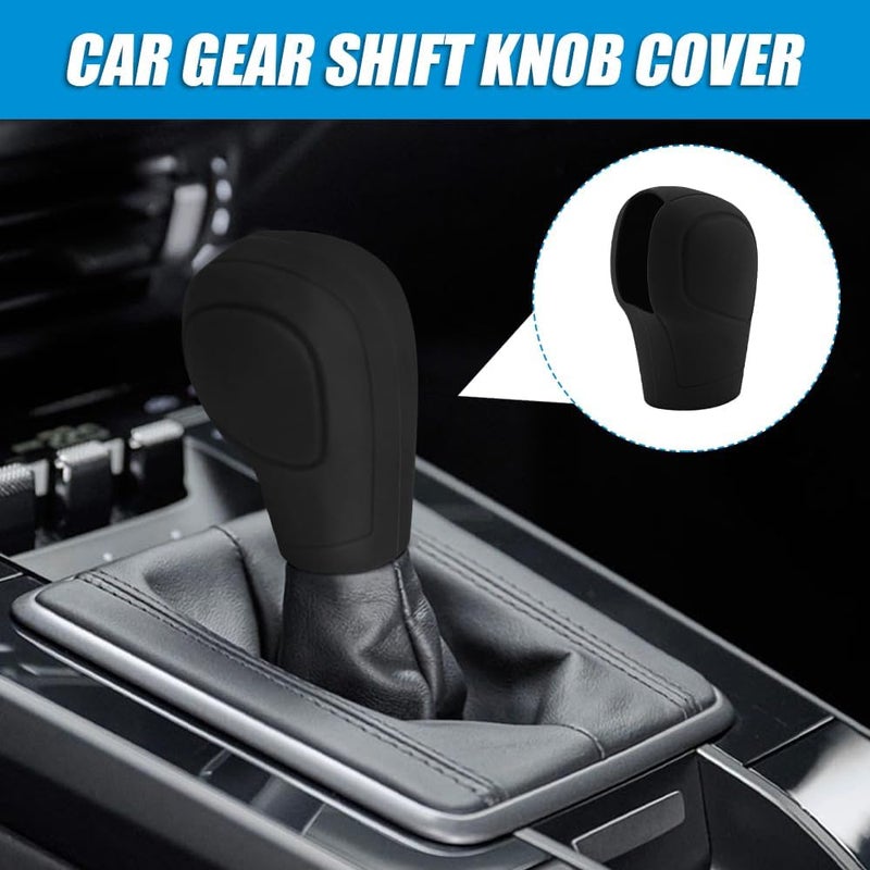 Zufoty Universal Silicone Gear Shift Knob Cover - Black - Image 3