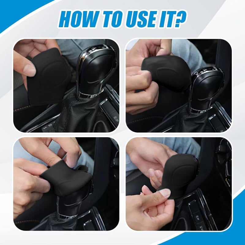 Zufoty Universal Silicone Gear Shift Knob Cover - Black - Image 5
