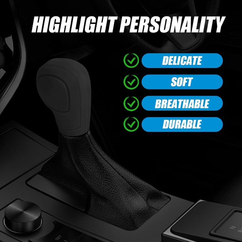 Zufoty Universal Silicone Gear Shift Knob Cover - Black - Image 4