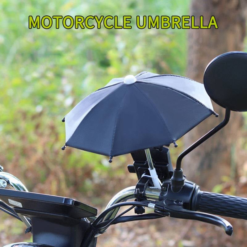 Motorcycle Phone Sunshade Umbrella Camouflage Color Anti-penetration UV Blocking Phone Holder Sun Visor - Firm 8 Skeleton Waterproof Phone Shade for Delivery Riders Outdoor Navigation - Image 5