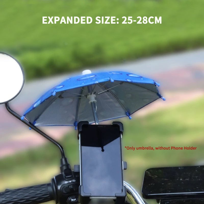 Motorcycle Phone Sunshade Umbrella Camouflage Color Anti-penetration UV Blocking Phone Holder Sun Visor - Firm 8 Skeleton Waterproof Phone Shade for Delivery Riders Outdoor Navigation - Image 3