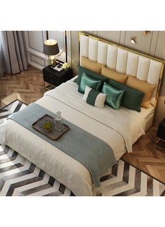 A to Z Furniture Alaysia Upholstered Bed 200x200cm Super King Bed in Beige Color  - Image 1