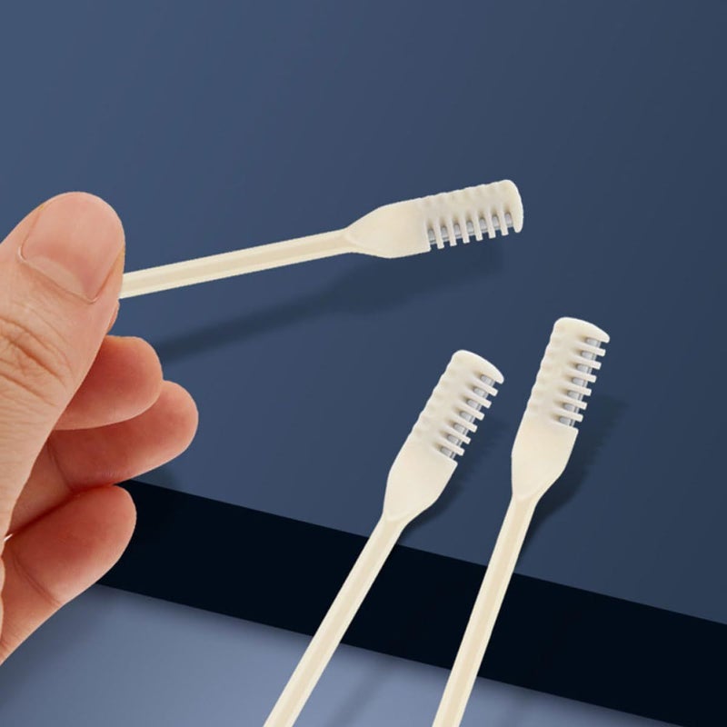 Manual Nose Hair Trimmer 12 Pack Beige Double Ended Portable - Image 5