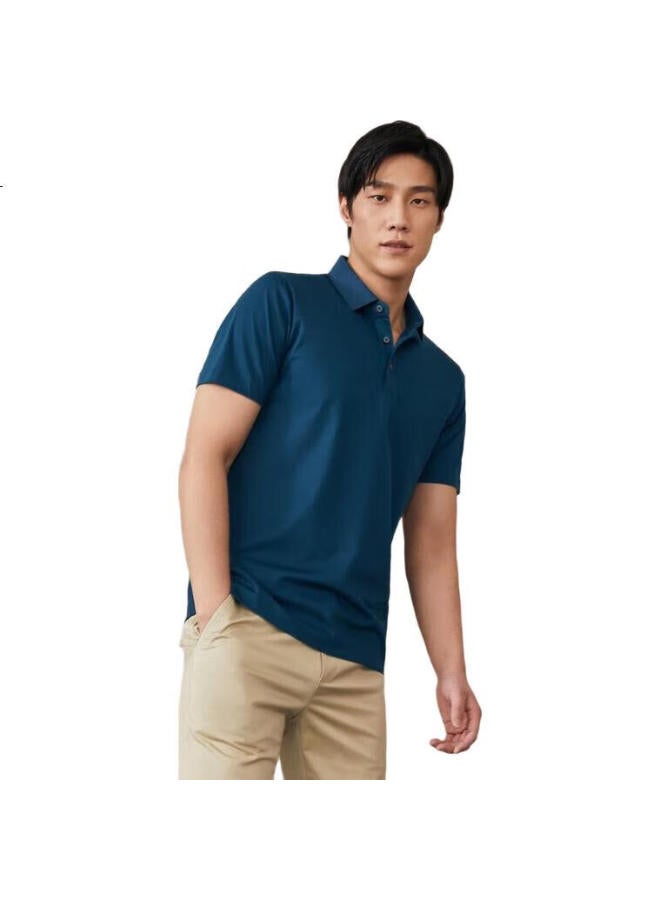 Youngor Men'S T-Shirt Summer Youth Men'S Business Casual Short Sleeve T-Shirt Vspc533033Pca Dark Green 3Xl - Image 1