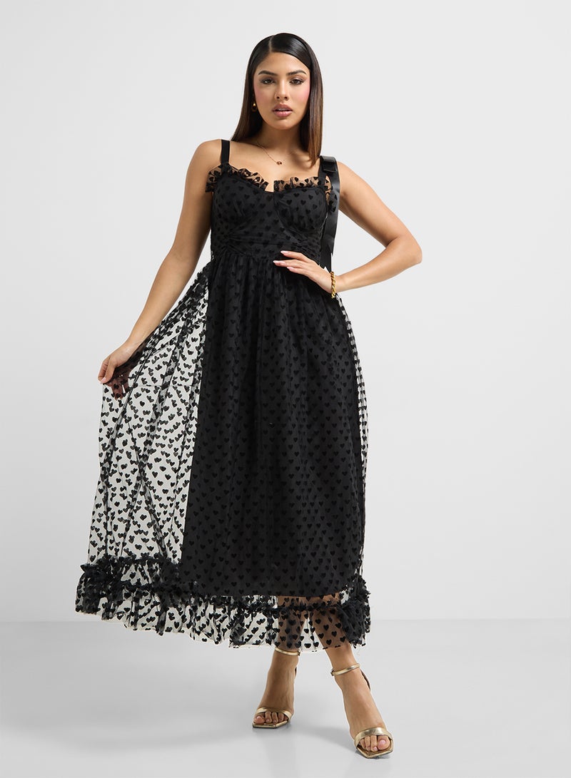 ELLA Heart Mesh Dress  - Image 1