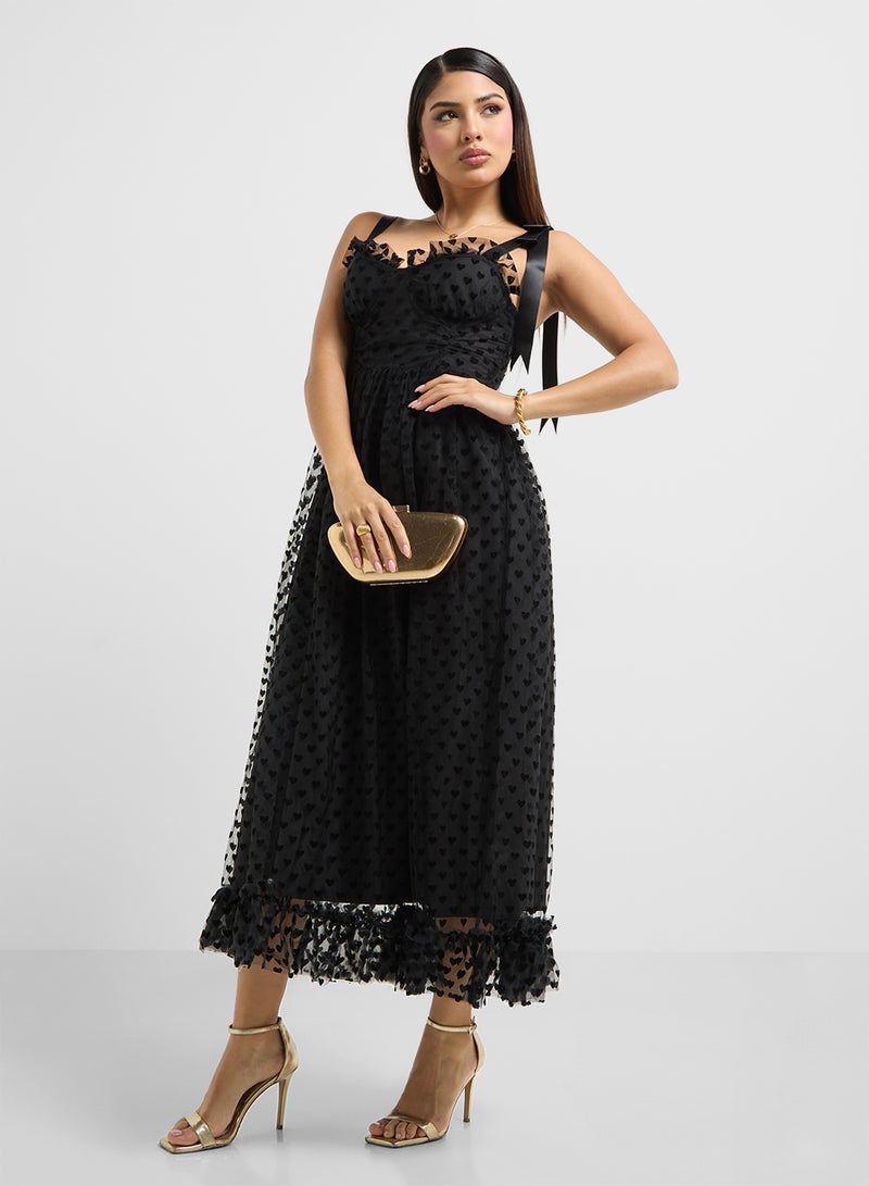 ELLA Heart Mesh Dress  - Image 4