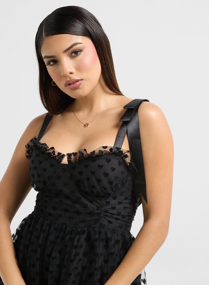 ELLA Heart Mesh Dress  - Image 3