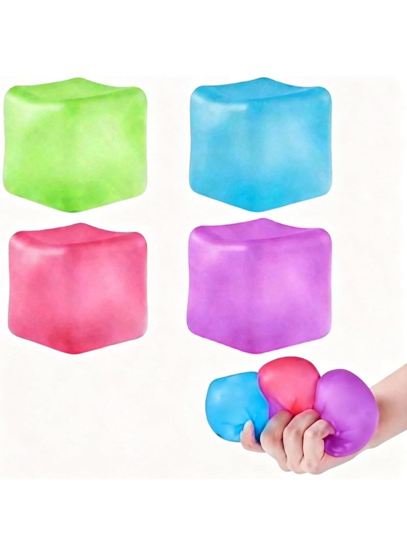 Rakzai Nice Ice Baby – Mini Ice Cube Squishy Fidget Toy (4-Pack) - Image 1