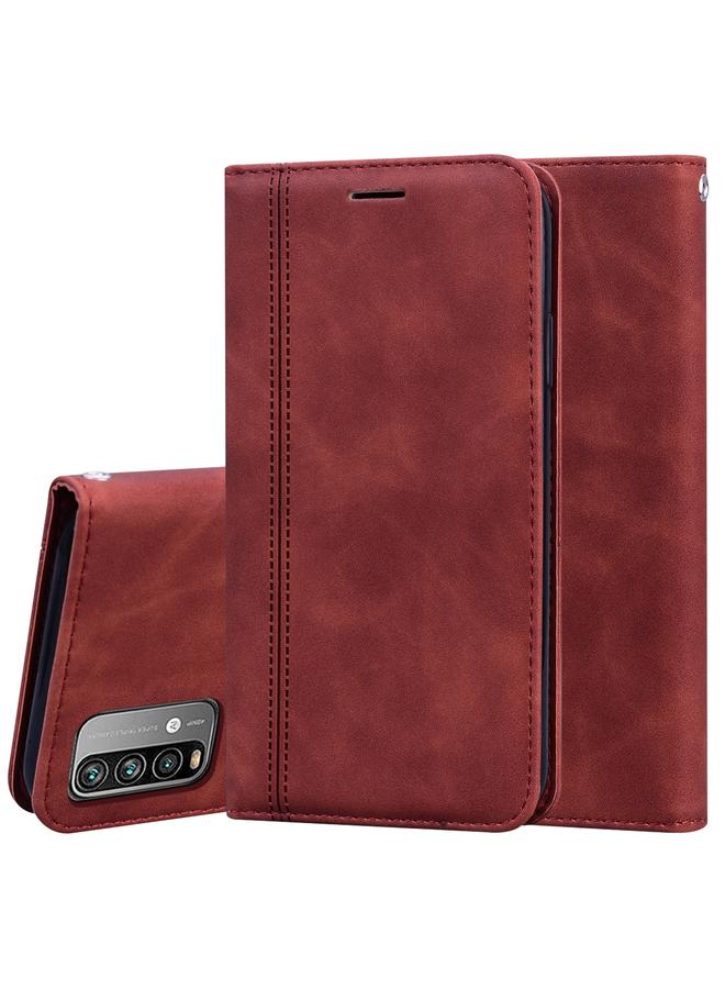 Case For Xiaomi Poco M3 Frosted Business Magnetic Horizontal Flip PU Leather Case with Holder & Card Slot & Lanyard