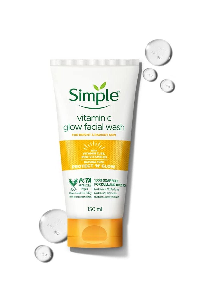 Simple Protect N Glow Vitamin C Glow Facial Wash For all Skin Types 150ml - Image 1