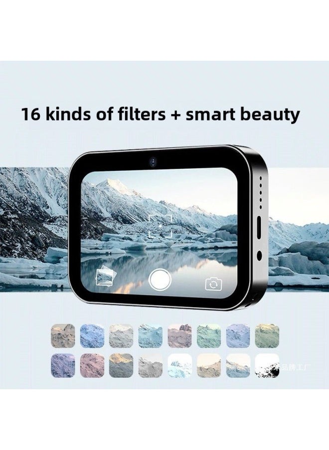 Generic 6400 Pixel CCD Student Music HD Touch Card Digital Camera Camera-Body Color:Black-package 1  - Image 3