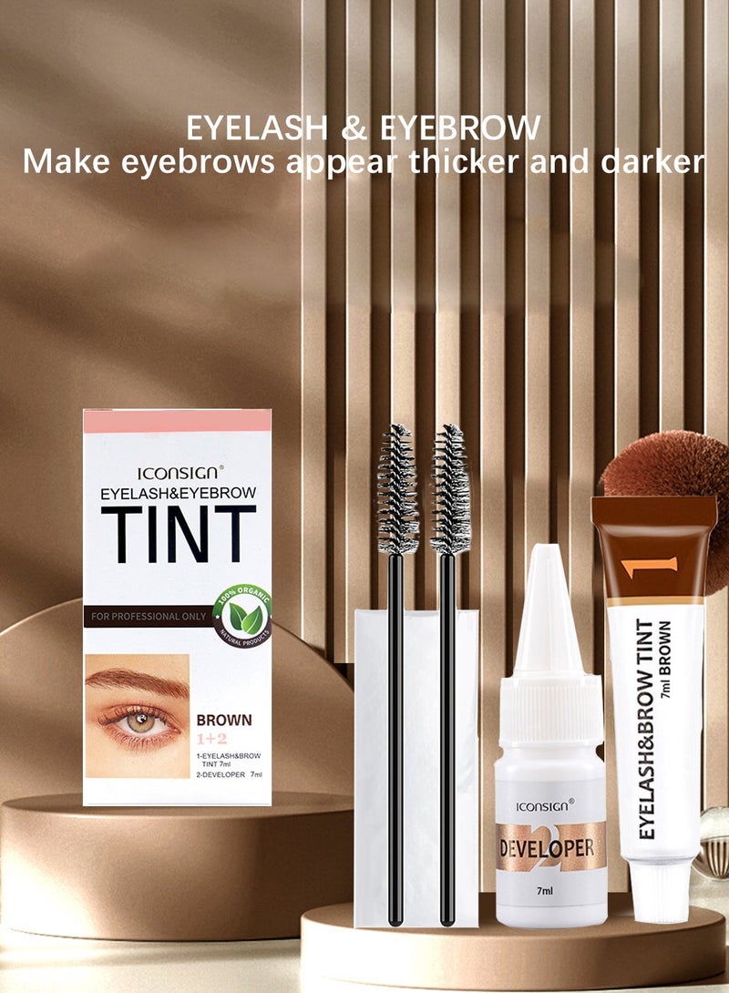 Eyelash  Eyebrow Tint Kit for Professional Only, Long Lasting Waterproof Easy to Use 2-In-1 Lash Tint Kit, Hair Color Kit Lasts Up to 6 Weeks for Salon Home DIY Use 7ml - Image 3