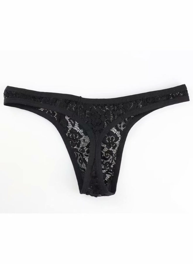 Upmarket Briefs Breathable & Comfortable Nightwear, Nightly Nightwear Evening Hot Wear Dresses Gift For Husband Black - Image 2