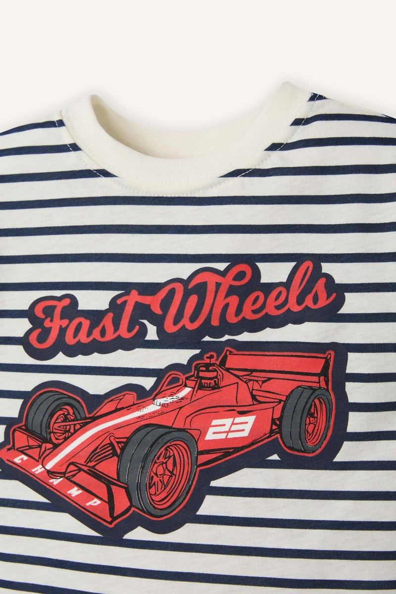 ديفاكتو طقم بيبي اولادي قصة عادية بطبعة عربية - قطعتين - Image 3