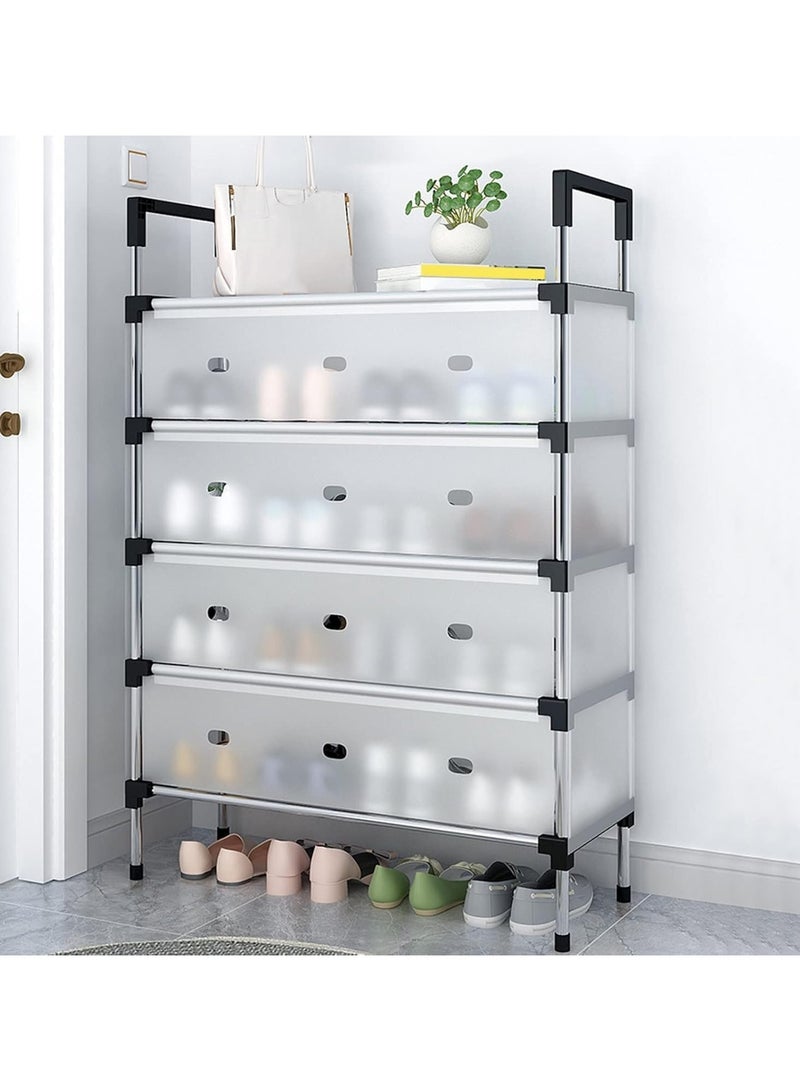 رات سو حامل أحذية من 5 طبقات مع أغطية من الطبقة المقاومة للغبار ثبات قوي يصل إلى 30-38 زوج منظم أحذية موفرة للمساحة لغرفة نوم الخزامى مدخل غرفة النوم رصيف تخزين أحذية متينة للرجال أحذية النساء الأطفال - Image 1